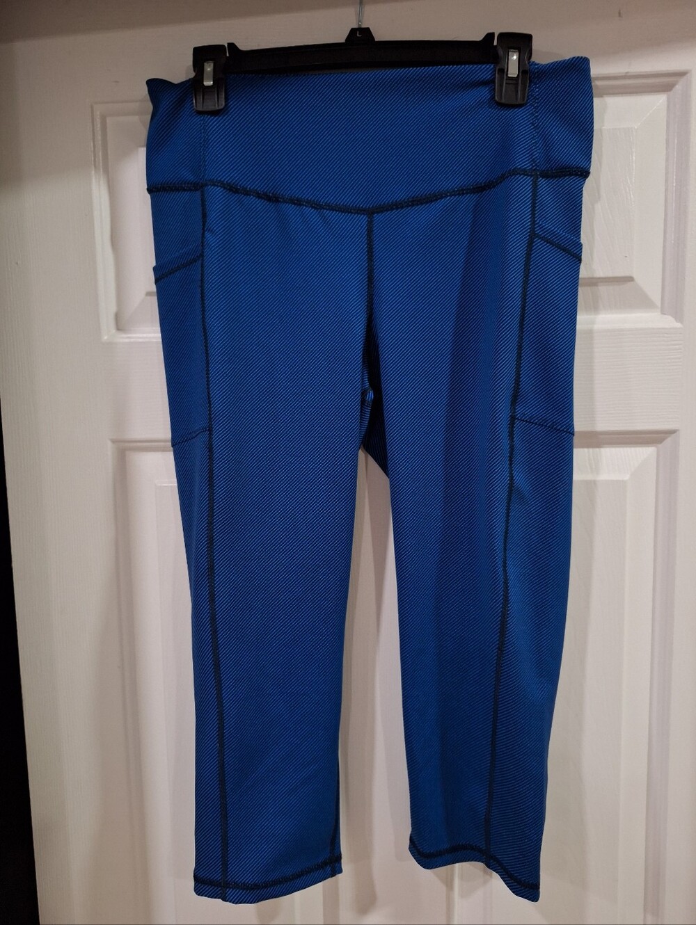 Blue Crop Athletic Leggings